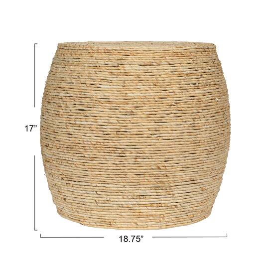 Hello Honey® 17" Natural Corn Rope Round Accent Table